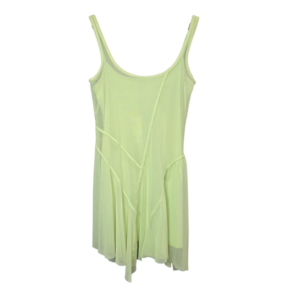 Urban Outfitters Light Green Sheer Sleeveless Dress With Slip